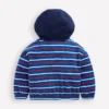Towelling Zip-through Hoody Blue Multi Stripe Towelling Zip-through Hoody Blue Multi Stripe