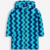 Towelling Zip-Up Throw-On Blue Waves