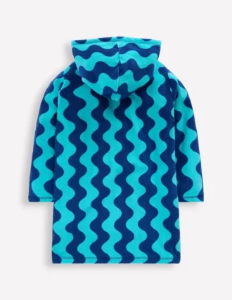 Towelling Zip-Up Throw-On Blue Waves
