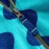 Towelling Zip-Up Throw-On Blue Waves