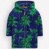 Towelling Zip-Up Throw-On Starboard Blue Palm Trees