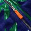 Towelling Zip-Up Throw-On Starboard Blue Palm Trees
