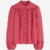 Trim Detail Double Cloth Top Hollyberry Trim Detail Double Cloth Top Hollyberry