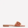 Trim Detail Flat Sandal Tan
