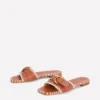 Trim Detail Flat Sandal Tan