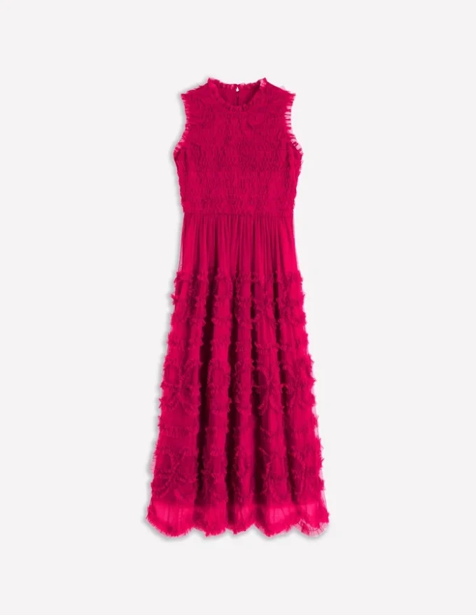 Tulle Bow Party Dress Vibrant Pink Tulle Bow Party Dress Vibrant Pink
