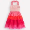 Tulle Mix Logo Dress Salmon Pink Flamingo Tulle Mix Logo Dress Salmon Pink Flamingo