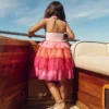 Tulle Mix Logo Dress Salmon Pink Flamingo Tulle Mix Logo Dress Salmon Pink Flamingo