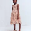 Tulle Ruffle Occasion Dress Rose Smoke Flock Spot Tulle Ruffle Occasion Dress Rose Smoke Flock Spot