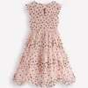 Tulle Ruffle Occasion Dress Rose Smoke Flock Spot Tulle Ruffle Occasion Dress Rose Smoke Flock Spot