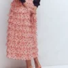 Tulle Tiered Skirt Pink Painted Dot Tulle Tiered Skirt Pink Painted Dot