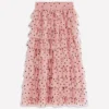 Tulle Tiered Skirt Pink Painted Dot Tulle Tiered Skirt Pink Painted Dot