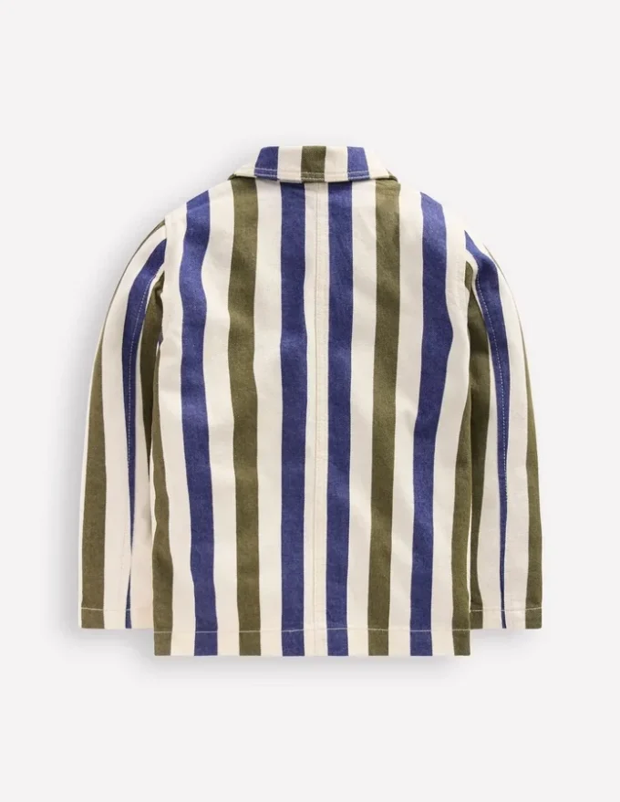 Twill Jacket Blue and Green Stripe