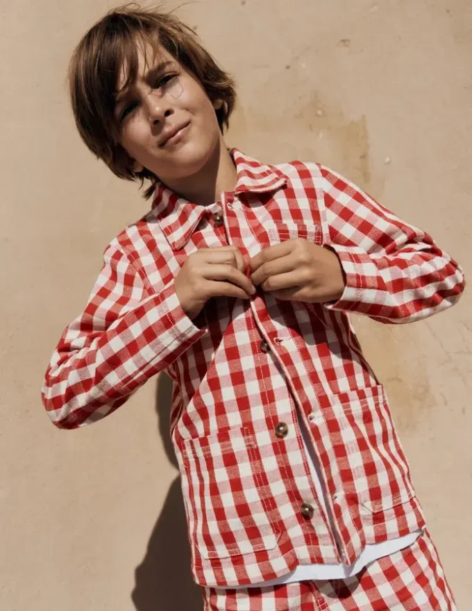 Twill Jacket Red Gingham Twill Jacket Red Gingham