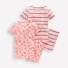Twin Pack Short Pajamas Chalk Pink Daisy