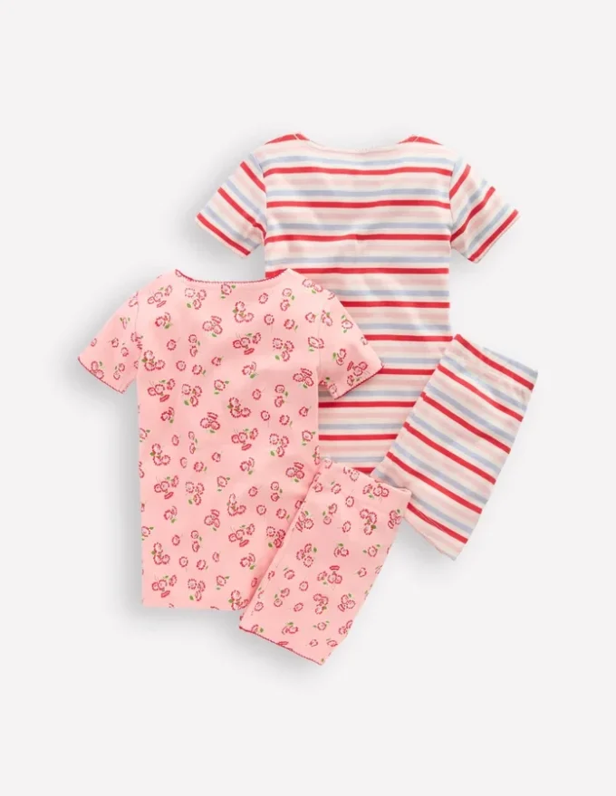 Twin Pack Short Pajamas Chalk Pink Daisy