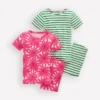 Twin Pack Short Pajamas Pink Flower