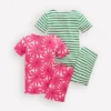 Twin Pack Short Pajamas Pink Flower