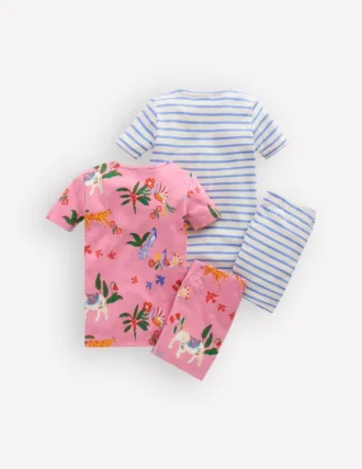 Twin Pack Short Pajamas Pink Unicorn