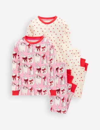 Twin Pack Snug Pajamas Bubblegum Pink Favourite Pets