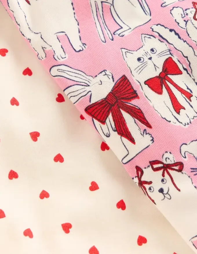 Twin Pack Snug Pajamas Bubblegum Pink Favourite Pets Twin Pack Snug Pajamas Bubblegum Pink Favourite Pets