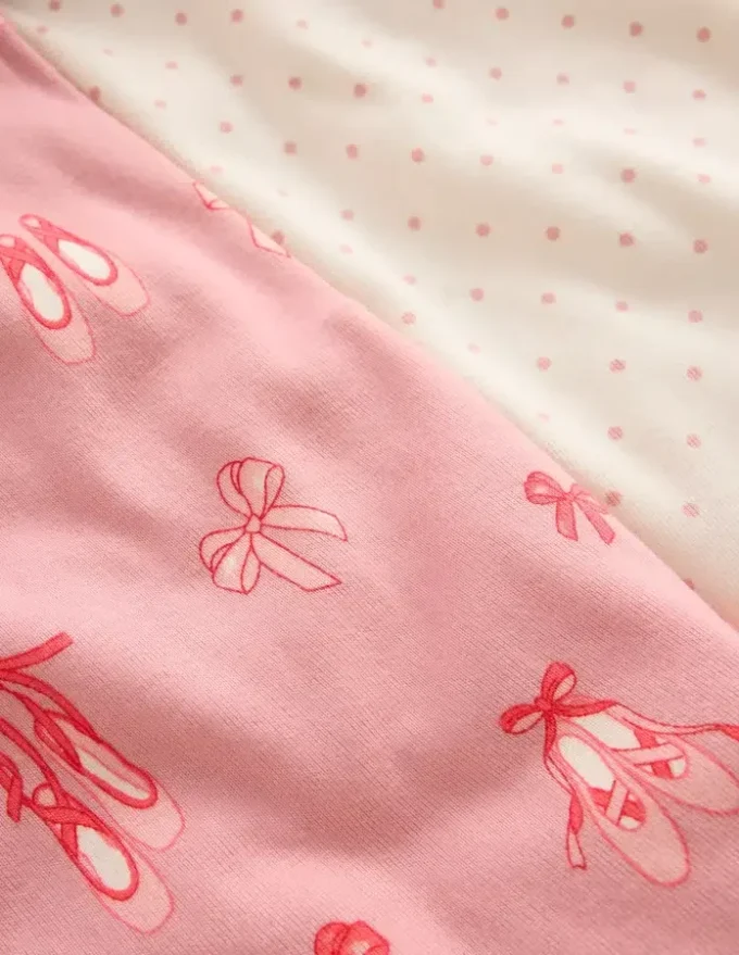Twin Pack Snug Pajamas Vintage Pink Ballet Shoes Twin Pack Snug Pajamas Vintage Pink Ballet Shoes