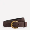 Twist Buckle Belt Brown Twist Buckle Belt Brown
