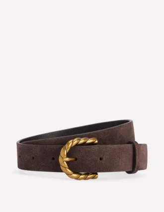 Twist Buckle Belt Brown