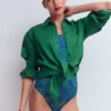 Twist Strap Swimsuit Blue, Enchanted Paisley Twist Strap Swimsuit Blue, Enchanted Paisley