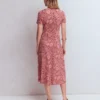 Una Ruched Front Ponte Dress Russet, Flowerbed Bloom Una Ruched Front Ponte Dress Russet, Flowerbed Bloom