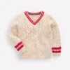 V-neck Cable Sweater Ecru Marl V-neck Cable Sweater Ecru Marl