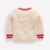 V-neck Cable Sweater Ecru Marl V-neck Cable Sweater Ecru Marl