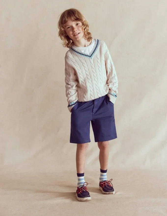 V-neck Cable Sweater Ivory V-neck Cable Sweater Ivory