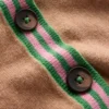 V Neck Longline Cardigan Camel Melange