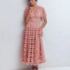 V-Neck Ruffle Tulle Dress Ivory Black Spot V-Neck Ruffle Tulle Dress Ivory Black Spot