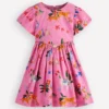 V-waist Woven Dress Formica Pink Tropical Animals V-waist Woven Dress Formica Pink Tropical Animals