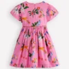 V-waist Woven Dress Formica Pink Tropical Animals V-waist Woven Dress Formica Pink Tropical Animals