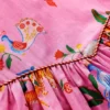 V-waist Woven Dress Formica Pink Tropical Animals V-waist Woven Dress Formica Pink Tropical Animals