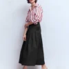 Valentina Cotton Sateen Skirt Black Valentina Cotton Sateen Skirt Black