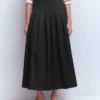 Valentina Cotton Sateen Skirt Black Valentina Cotton Sateen Skirt Black