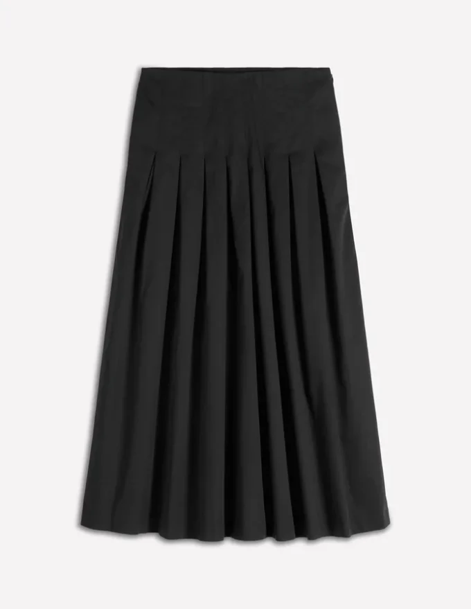 Valentina Cotton Sateen Skirt Black Valentina Cotton Sateen Skirt Black