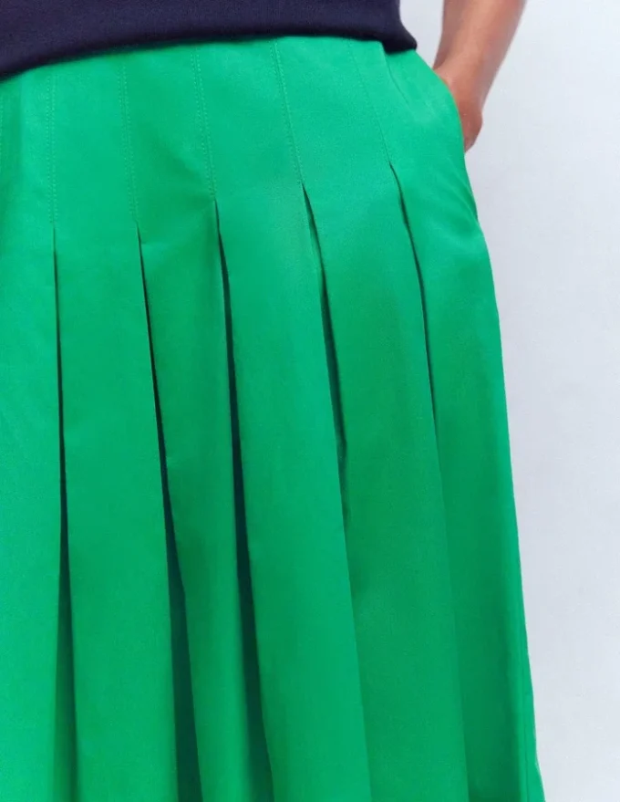 Valentina Cotton Sateen Skirt Rich Emerald Valentina Cotton Sateen Skirt Rich Emerald