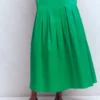 Valentina Cotton Sateen Skirt Rich Emerald Valentina Cotton Sateen Skirt Rich Emerald