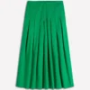 Valentina Cotton Sateen Skirt Rich Emerald Valentina Cotton Sateen Skirt Rich Emerald