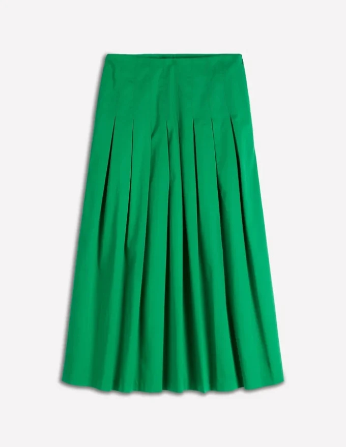 Valentina Cotton Sateen Skirt Rich Emerald Valentina Cotton Sateen Skirt Rich Emerald