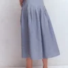 Valentina Linen Skirt Blue Chambray Valentina Linen Skirt Blue Chambray