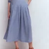 Valentina Linen Skirt Blue Chambray Valentina Linen Skirt Blue Chambray