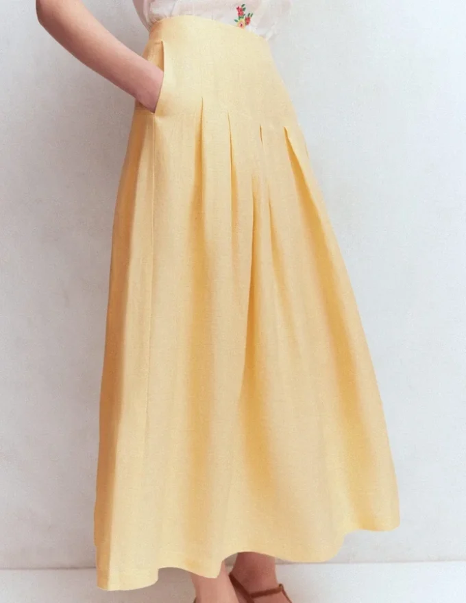 Valentina Linen Skirt Buttercream Valentina Linen Skirt Buttercream