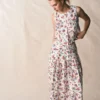 Valentina Linen Skirt Ivory, Bloom Scatter Valentina Linen Skirt Ivory, Bloom Scatter