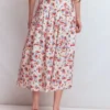 Valentina Linen Skirt Ivory, Bloom Scatter Valentina Linen Skirt Ivory, Bloom Scatter